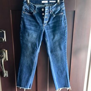 Royalty for me petite high waisted straight button Fly jeans